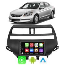 Kit Central Multimidia 7" Polegadas Android Carplay Accord 2008-2012 GPS WiFi + Câmera