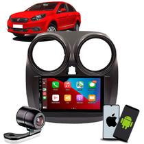 Kit Central Multimídia 7 Polegadas CarPlay Android Auto Bluetooth + Moldura Fiat Grand Siena 2021