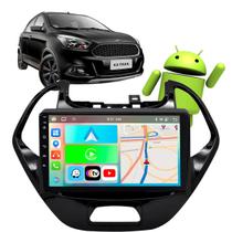Kit Central Multimídia 9 Android CarPlay Ford Ka 2015 a 2018 Waze GPS