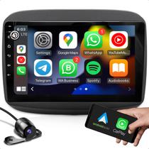 Kit Central Multimidia Android 2 GB com Bluetooth Carplay Wifi GPS + Moldura 9 Polegadas Compatível com MOBI + Camera de ré