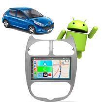 Kit Central Multimídia Android 7 Polegadas 2GB RAM Peugeot 206 2000 a 2010 GPS WiFi