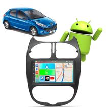 Kit Central Multimídia Android 7 Polegadas 2GB RAM Peugeot 206 2000 a 2010 GPS WiFi