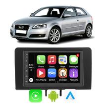 Kit Central Multimidia Android-Auto/CarPlay Audi A3 2007 2008 2009 2010 2011 2012 7" Voz Google Siri
