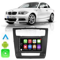 Kit Central Multimidia Android Auto Carplay Bmw Serie 1 2007 2008 2009 2010 2011 7" Voz Google Siri