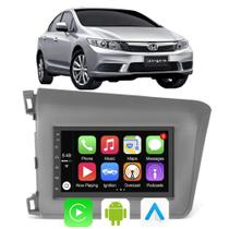 Kit Central Multimidia Android Auto Carplay Civic 2012 2013 2014 2015 2016 7" Voz Google Siri Tv