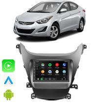 Kit Central Multimidia Android-Auto/Carplay Elantra 2014 2015 2016 7" Voz Google Siri Tv Gps - E-Carplay