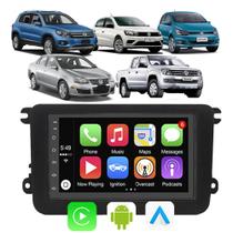 Kit Central Multimidia Android-Auto/Carplay Gol Amarok Jetta Passat Fox Tiguan 7" Voz Google Siri Tv