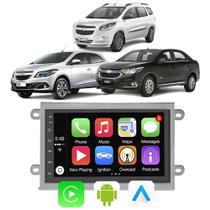 Kit Central Multimidia Android-Auto/Carplay Onix Prisma Spin Cobalt 2013 A 2018 2019 7" Voz Google