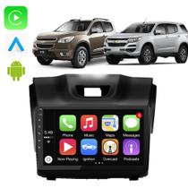 Kit Central Multimidia Android Auto Chevrolet S10 Trailblazer 2012 2013 2014 2015 2016 9" Spotify Bt - E-Carplay