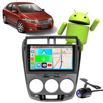 Kit Central Multimidia Android Auto Honda City 2009 2010 2011 2012 2013 2014 9" Google Assistente