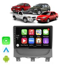 Kit Central Multimidia Android Auto Palio Strada 2012 2013 A 2018 2019 2020 9" Gps Google Assistente