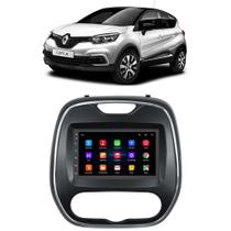 Kit Central Multimídia Android Captur 2017 2018 2019 2020 2021 2022 2023 2024 AR Analogico 7 Polegadas GPS Tv