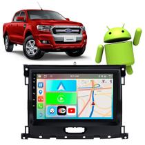 Kit Central Multimídia Android CarPlay 9" Ranger 2017-2021 Câmera + CanBus Mantém Funções Originais
