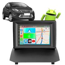Kit Central Multimídia Android CarPlay Ford Fiesta Mexicano 2010 a 2013 GPS Câmera