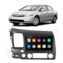 Kit Central Multimídia Android Civic 2007 2008 2009 2010 2011 9 Polegadas Grafite Tv Online GPS BT