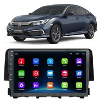 Kit Central Multimídia Android Civic G10 2017 2018 2019 2020 2021 9 Polegadas Tv Online GPS Bt
