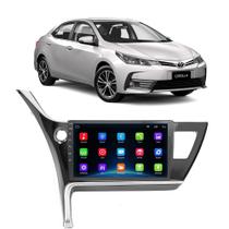 Kit Central Multimídia Android Corolla 2018 2019 9 Polegadas Tv Online GPS Bluetooth WiFi USB Rádio - E-Droid