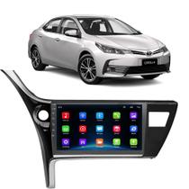 Kit Central Multimídia Android Corolla 2018 2019 9 Polegadas Tv Online GPS Bluetooth WiFi USB Rádio