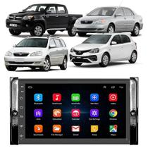 Kit Central Multimídia Android Corolla Filder Etios Hilux Rav 7 Polegadas GPS Bluetooth WiFi USB