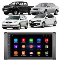 Kit Central Multimídia Android Corolla Filder Etios Hilux Rav 7 Polegadas GPS Tv Online Bluetooth