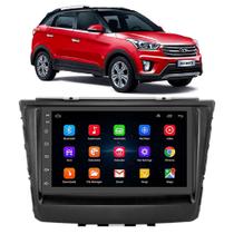 Kit Central Multimídia Android Creta 2016 2017 2018 2019 2020 2021 2 Din 7 Polegadas GPS Tv Online