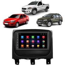 Kit Central Multimídia Android Fiat Siena Palio Strada 2012 2013 2014 A 2020 7 Polegadas GPS Tv