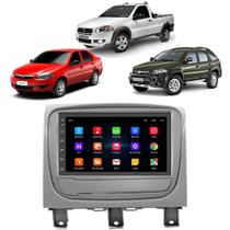 Kit Central Multimídia Android Fiat Siena Palio Strada 2012 2013 2014 A 2020 7 Polegadas GPS Tv - E-Droid