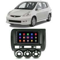 Kit Central Multimídia Android Fit 2004 2005 2006 2007 2008 2 Din 7 Polegadas GPS Tv Online Bt Wifi