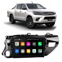 Kit Central Multimídia Android Hilux 2016 2017 2018 2019 2020 2021 2022 9 Polegadas Tv Online GPS Bt