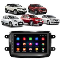 Kit Central Multimídia Android Kwid Duster Sandero Captur Logan 7 Polegadas Tv Online GPS Bluetooth