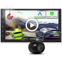 Kit Central Multimidia Android MP5 7 polegadas Epelhamento Androidauto Carplay GPS + Camera de ré