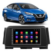 Kit Central Multimídia Android Nissan Versa 2021 2022 7 Polegadas GPS Tv Online Bluetooth WiFi USB - E-Droid