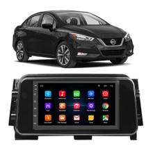 Kit Central Multimídia Android Nissan Versa 2021 2022 7 Polegadas GPS Tv Online Bluetooth WiFi USB - E-Droid