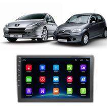 Kit Central Multimídia Android Peugeot 307 Citroen C3 2002 A 2010 9 Polegadas Tv Online GPS Bt