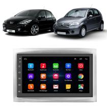 Kit Central Multimídia Android Peugeot 307 Citroen C3 2002 A 2012 7 Polegadas GPS Tv Online WiFi USB