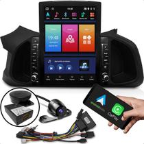 Kit Central Multimídia Android Tesla 9 Polegada Tela Vertical Para Onix Joy Prisma com Plug and play comando volante carplay Gps Wifi + Moldura câmera