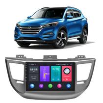 Kit Central Multimídia Android Tucson 2017 2018 2019 2020 2021 2022 9 Polegadas Tv Online GPS Bt