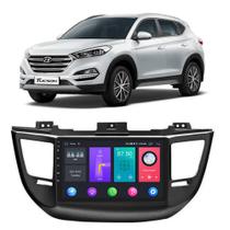 Kit Central Multimídia Android Tucson 2017 2018 2019 2020 2021 2022 9 Polegadas Tv Online GPS Bt