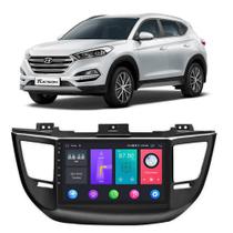 Kit Central Multimídia Android Tucson 2017 2018 2019 2020 2021 2022 9 Polegadas Tv Online GPS Bt