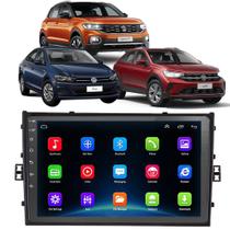 Kit Central Multimídia Android Volkswagen Polo Virtus 2018 2019 2020 2021 2022 9 POLEGADAS TV ONLINE