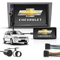 Kit Central Multimidia Bt 2 Din Mp5 Espelha Chevrolet Corsa