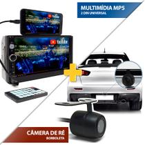 Kit Central Multimídia + Câmera de Ré Amarok 2015 2016 2017 2018 Espelhamento USB Tela Touch