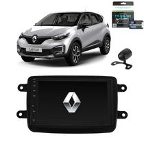 Kit Central Multimídia CAPTUR - Mp8 + Moldura + Câmera + Tv + Interface De Volante