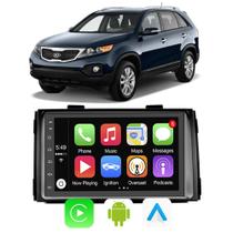 Kit Central Multimidia Carplay Android Auto Kia Sorento 2010 2011 2012 7" Comando Por Voz Bluetooth