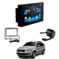 Kit Central Multimídia CarPlay Android Faaftech 7" + Câmera Ré Borboleta + Moldura 2din Palio Weekend 2008 2009 2010 201
