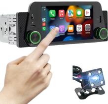 Kit Central Multimídia Carplay Sem Fio Wireless 1 Din Bluetooth Espelhamento 5 Polegadas + Câmera Ré Kit Central Multimídia Carplay Sem Fio Wireless 1 Din Bluetooth Espelhamento 5 Polegadas + Câmera Ré