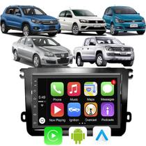 Kit Central Multimidia Gol G7 Fox Amarok Jetta Passat Tiguan 7" Android Auto CarPlay Voz Google Siri