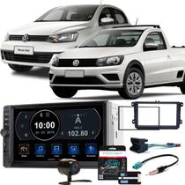 Kit Central Multimídia Gol G7 Saveiro G7 Evolve TV MP5 7 pol GP345 + Moldura + Câmera + Interface + Chicotes