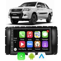 Kit Central Multimidia Hilux 2012 2013 2014 2015 Android-Auto/Carplay 7" Voz Google Siri Tv - E-Carplay