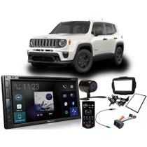 Kit Central Multimídia Jeep Renegade PCD até 2017 AVH-Z5280TV Pioneer + Câmera + Moldura + Chicotes